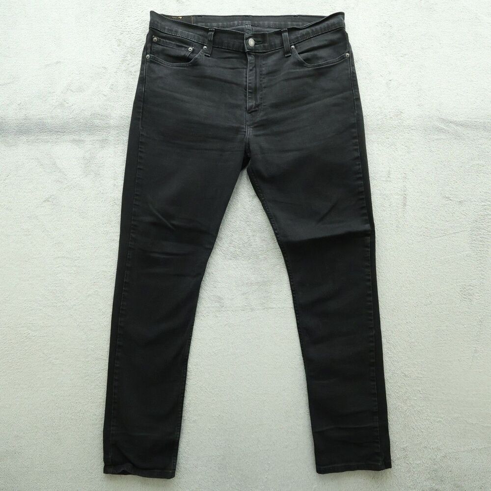 Levi's Jeans Mens Size 38x34 Black 511 Slim Straight Flexible Denim Dark Wash